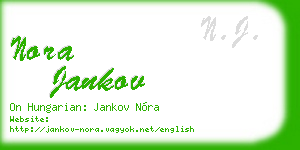 nora jankov business card
